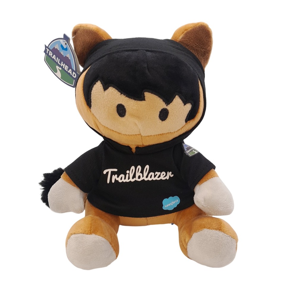 Salesforce Trailblazer Astro Raccoon Plush 8" Hoodie Mascot Stuffed Animal NWT